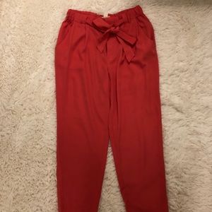 Coral pink harem pants